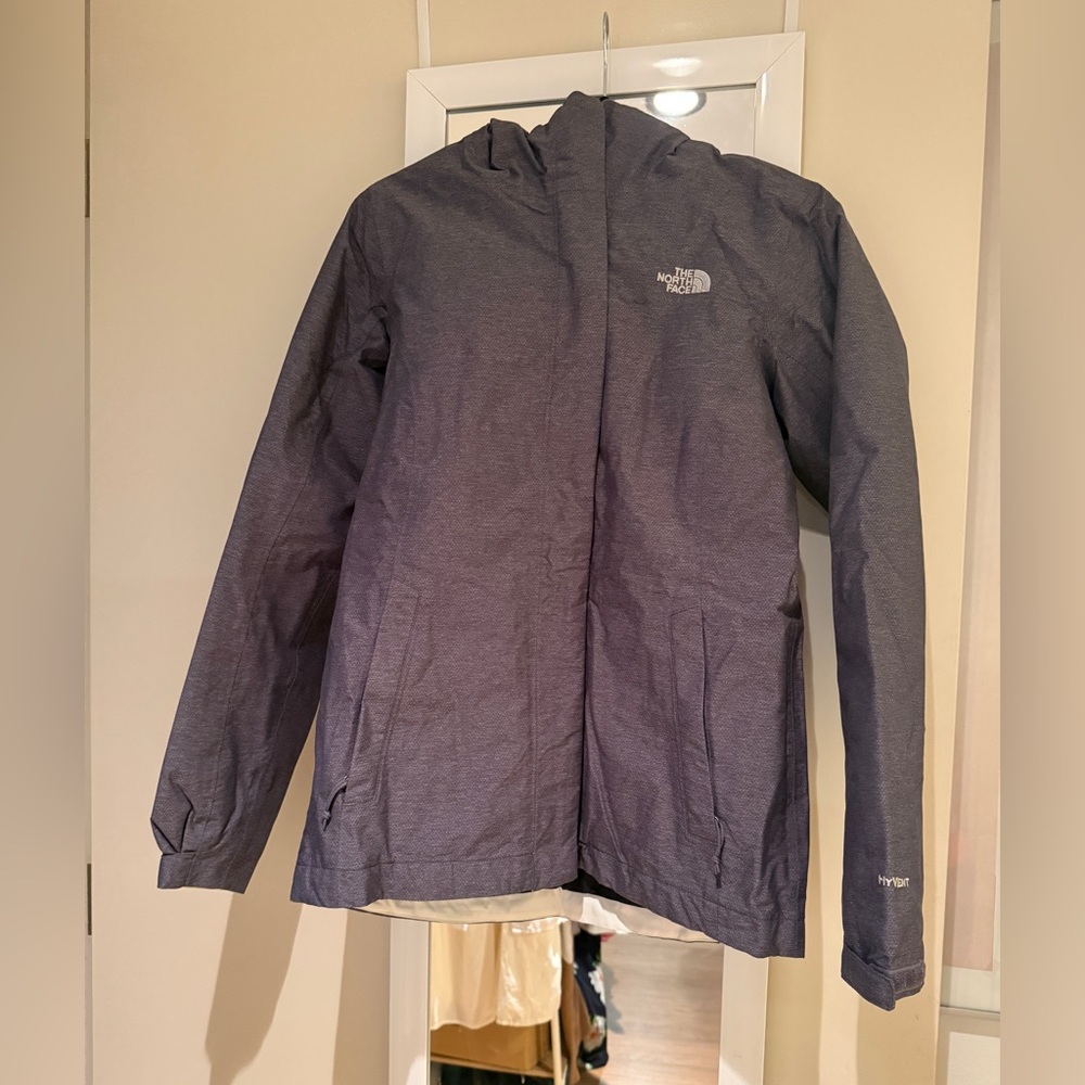 The North Face Women’s Hooded Shell Jacket in Dark Gray